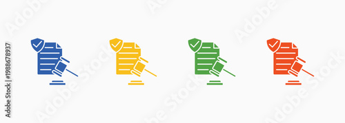 Compliance Icon Set Color Multiple Style Collection Element For Design