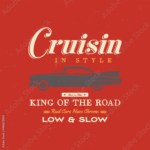 King of the Road, 1950s Ford Thunderbird T-shirt Graphics.