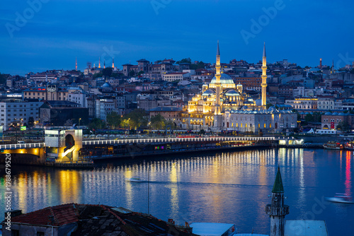 Photography Mosque in istanbul Turkey at night