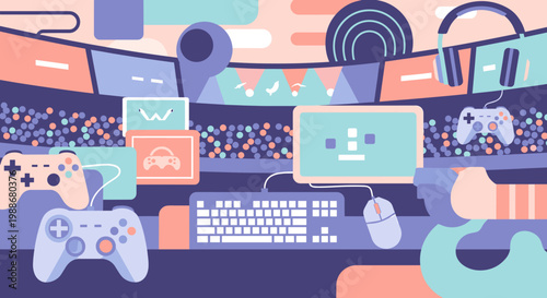 A playful illustration showcasing a hand holding a gaming controller. Perfect for content related to digital entertainment, esports, or technology blo