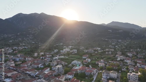 Sunset over the Nidri Mountain 