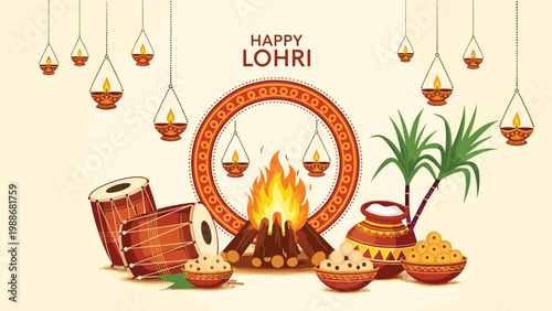 Digital marketing concept featuring people working around a giant megaphone with social media engagement icons.