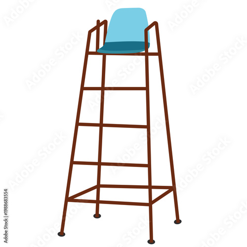 Tall lifeguard chair, lifeguard tower.