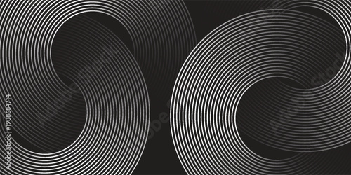 Abstract Particle Technology Background Design. Abstract wave moving point flow particles, high tech background design for brochure, flyer, magazine, business card, banner. Vector