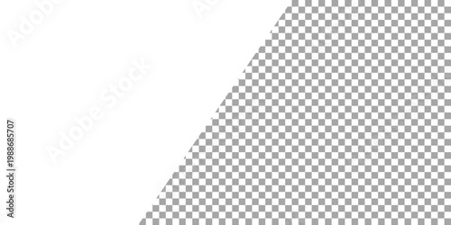 Transparent checkerboard pattern with grey and white grid squares. Classic checker background texture for digital design, vector with seamless geometric tiles and alpha transparency effect.