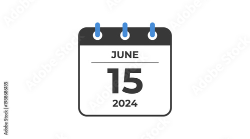 June calendar page with date.