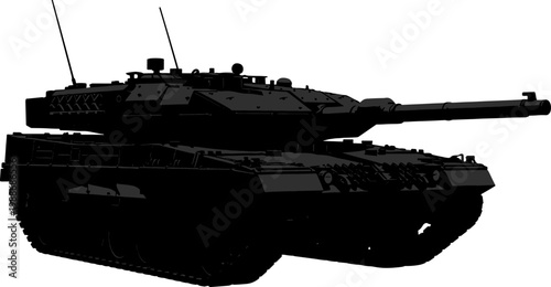 Leopard 2 main battle tank silhouette for armored operations