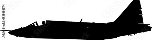 Light supersonic fighter jet silhouette with tandem cockpit design