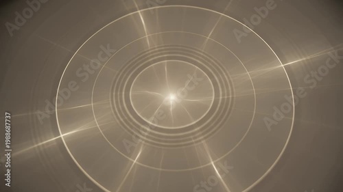 Abstract hypnotic circles expanding with light rays