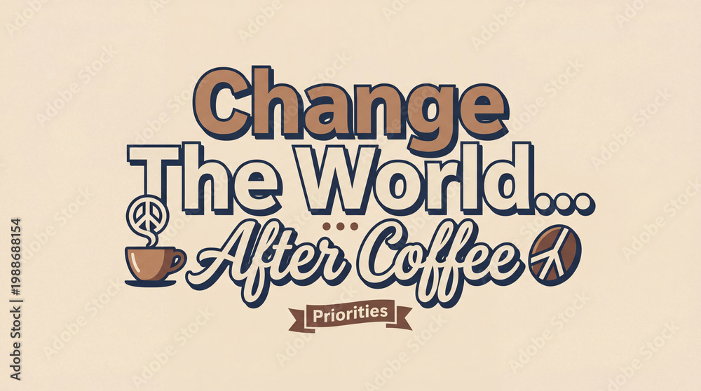 Obraz premium A stylized typographic design declares