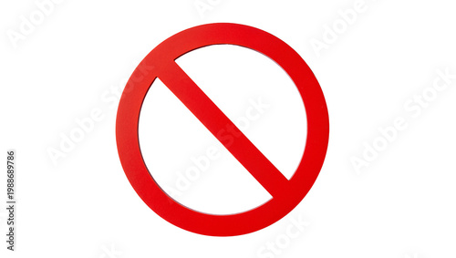 Photos Red prohibition sign symbol of negation, isolated on transparent background