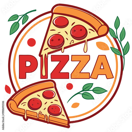 vector illustration of pizza
