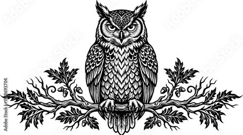 Detailed illustration of an owl.