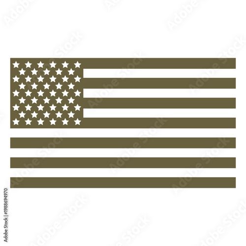 Olive Green American Flag