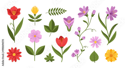 A vibrant illustration of a red flower, perfect for springtime themes, website graphics, or adding a touch of nature to any design project. It evokes 