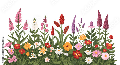 A charming floral illustration evokes a feeling of natural beauty and tranquility. Perfect for springtime designs, website backgrounds, or adding a to