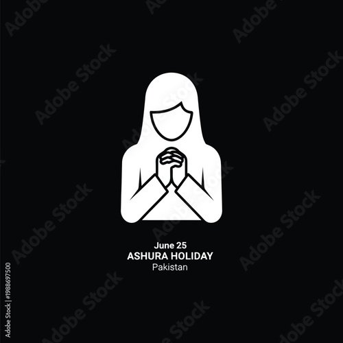 A Muslim woman praying on Ashura holiday in Pakistan