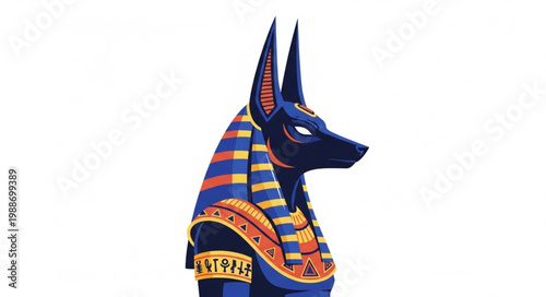 Ancient Egyptian god Anubis depicted as a jackal 1.
