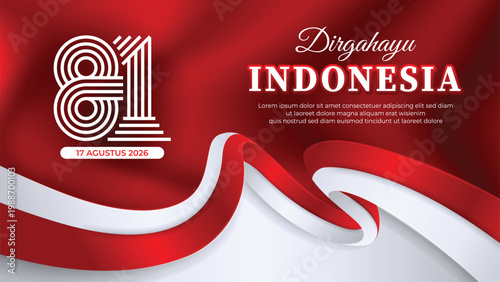 81th anniversary of Indonesia Independence Day celebration Banner
