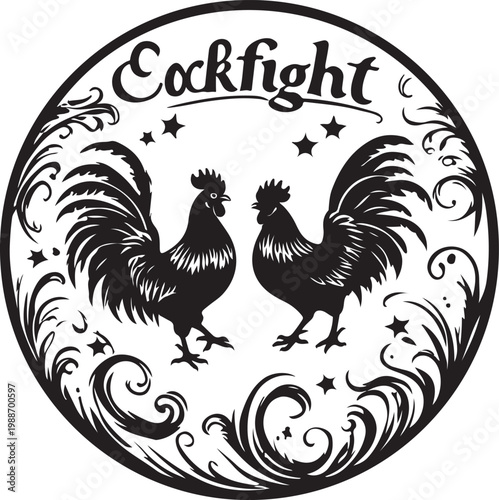 Cockfight vector design, cockfight vector svg, cockfight vector graphic, cockfight printable design