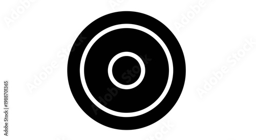 A solid black recording icon in a circular shape is shown upscaled.