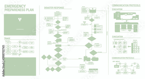 Emergency preparedness plan flowchart for disaster response