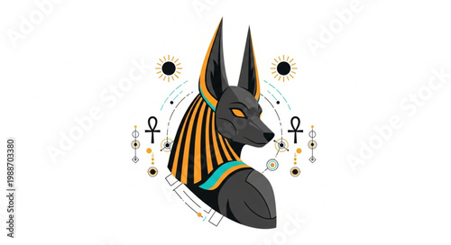 Anubis Egyptian God of Mummification and Afterlife.