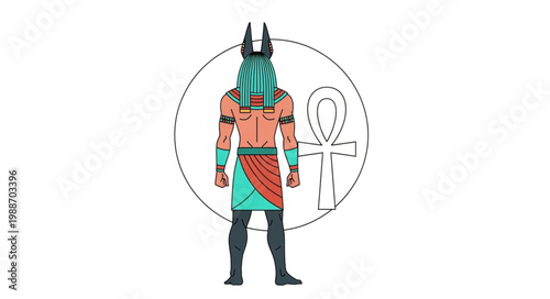 Anubis Egyptian God of the Dead and Afterlife Illustration 1.