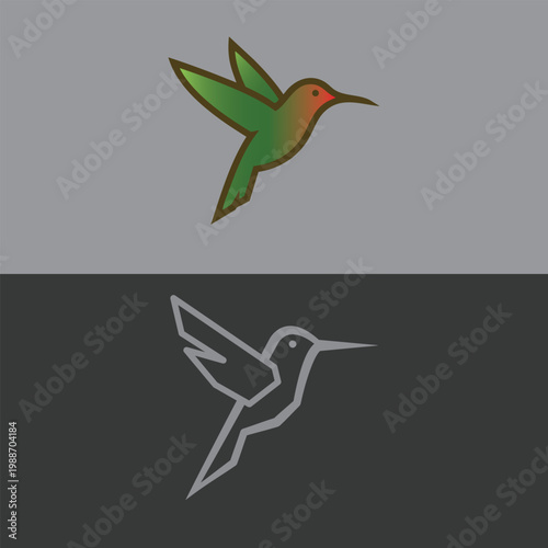 Humming bird sillhouette