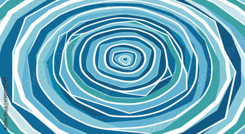Abstract pattern of concentric wavy circles in various shades of blue and teal creating a ripple or topographic effect.