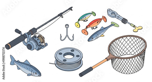 Fishing equipment and fishing tools for catching fish.