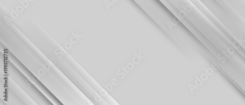  Abstract white and gray diagonal stripes layered background 