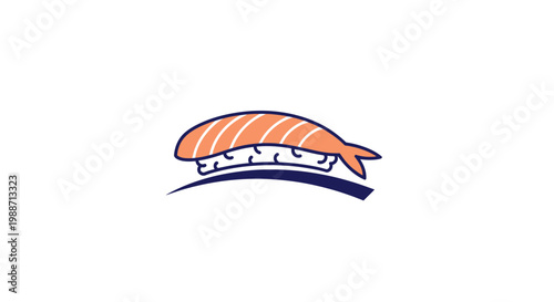 A Delicacy Depiction: Stylish Sushi Illustration For Culinary And Restaurant Themes