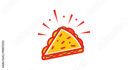 A Delicious And Appetizing, Fresh Fast Food Presentation In a Modern Digital Illustration