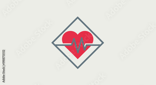 A Modern Symbol Representing Health and Vitality Within a Minimalist Frame