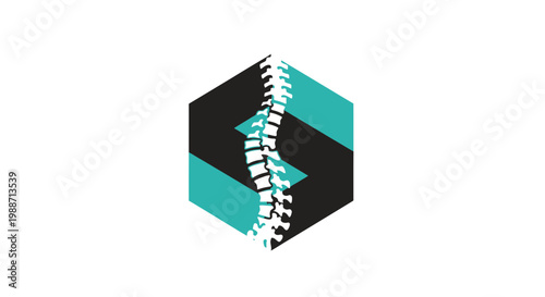A Modern Spine Care Logo Concept Reflecting Professionalism and Strength in Medicine