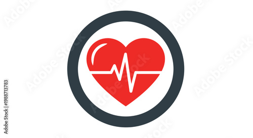 A Bold Representation Of Cardiovascular Health With A Vibrant Red Heart Symbol
