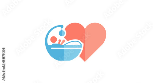 A Symbolic Vector Graphic Illustrating Love, Care, and New Life Concepts