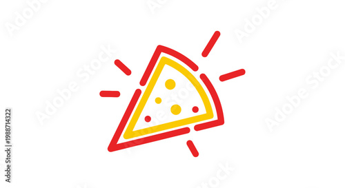 A Creative And Energetic Slice Artwork, Deliciousness Illustrated On White Background