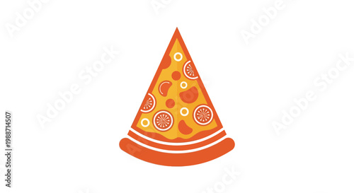 A Tasty, Freshly Baked Pizza Slice, Delightful and Ready to Savor on a White Background