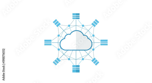 Cloud computing network technology concept.