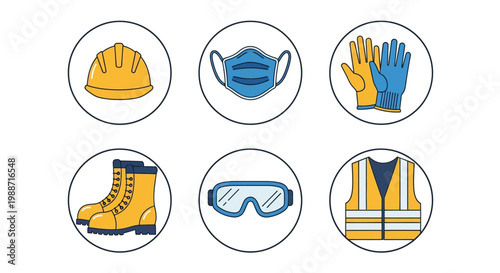 Personal Protective Equipment Safety Symbols.