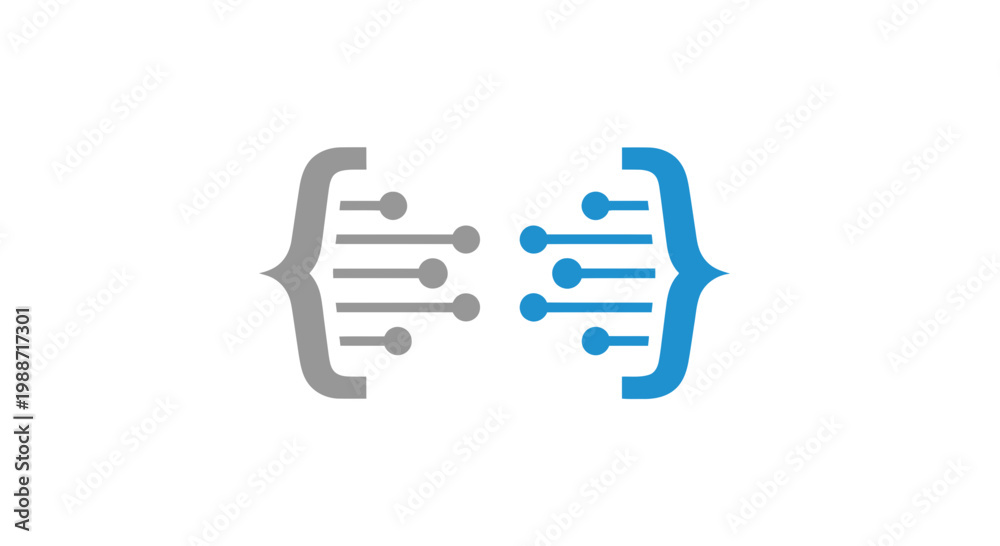 Fototapeta premium Abstract Digital Code Illustration Of Data Processing And Analysis For Technology Purposes