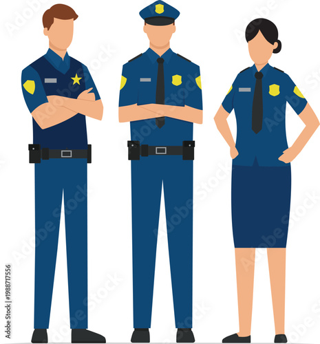 Law enforcement police officer stock illustration