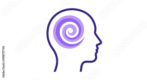 Abstract Concept Depicting Intelligence and Brain Activity with a Swirling Hypnotic Design