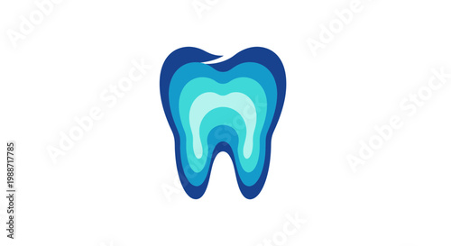 Abstract Dental Illustration: A Layered Composition Illustrating Modern Oral Health Care