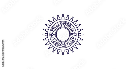 Abstract Digital Artwork Depicting a Technological And Futuristic Circuitry Design Concept Image