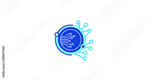 Abstract Digital Artwork Depicting Circuitry and Data Network Connections for Technologic Design