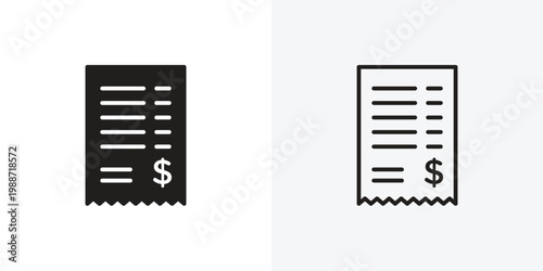 Receipt vectors icons pack for apps and Ui Ux desigs