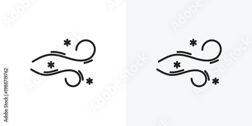 Snow blowing vectors icons pack for apps and Ui Ux desigs